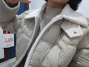 坦博尔轻薄羽绒服女短款翻领宽松舒适衬衫式女士外套330226D 椰奶咖155 实拍图