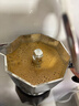 比乐蒂（Bialetti）【官方正品】摩卡壶 双阀高压手冲咖啡壶意式浓缩手动咖啡机送礼 2杯份+2.0电陶炉(雅白色) 100ml 实拍图