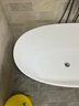 九牧（JOMOO）卫浴人造石浴缸家用成人独立式薄边洗澡泡澡池深泡椭圆形浴池缸 1.4m椭圆人造石浴缸YC12614 实拍图