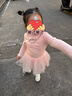 艾舞戈儿童舞蹈服中国舞练功服北舞英皇考级芭蕾舞纱裙短袖芭蕾粉 140码 实拍图