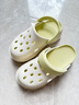 朴西夏季沙滩厚底增高小个子女生休闲洞洞鞋 白+绿 34-35  实拍图