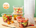 美丽雅一次性碗带盖 食品级饭盒1150ml*30只可微波大容量打包外卖野餐盒 实拍图