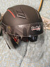 坦克摩托车头盔3C四分之三盔T536四季防风B.Duck电动车安全帽男女 亚黑洛克【热卖】【彩色镜片+透明镜片】 XXL（建议头围60-62cm） 实拍图