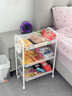 聚骊汇宿舍小推车置物架寝室书桌下小书架可移动带轮零食多层夹缝收纳柜 3层白-特厚全钢-滑轮+挂钩+挂盒 实拍图