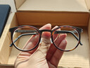 目师傅私藏货姜文同款超轻纯钛8g可配近视眼镜框复古圆框无螺丝手工眼镜架9704 玳瑁色（气质） 单镜框48大码 实拍图