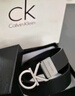 Calvin KleinJeans【新年礼物】男真皮商务休闲ck双面字母带头牛皮革腰带皮带 003-太空黑 95cm 实拍图