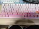 狼蛛（AULA）F87ProV2客制化无线机械键盘电竞游戏专用  蓝牙/2.4G/有线三模连接全键热插拔gasket结构办公键盘 F87ProV2大宗师版【海棠轴】黑莓粉侧刻 实拍图