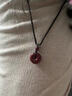 泰聚福朱砂吊坠平安扣儿童款本命年防惊吓吊坠宝宝项链高含量紫金砂礼物 特级紫金砂-小号-黑色绳 实拍图