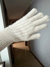 玖慕（JIUMU）纯羊绒保暖手套女冬季加厚绞花高档针织毛线手套户外防寒手套 实拍图