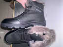 全洲狼 雪地靴男冬季新款东北棉鞋男大码抗寒防水加绒保暖轻便防滑靴子 黑色棉鞋-升级版 加绒 42 (260mm) 实拍图