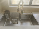 TOSO日式厨房水槽大单槽洗菜盆一体盆304升级316不锈钢台中下集渣碗池 75*46日式316L母婴级集渣水槽-圆抽拉全配置 水槽套餐 实拍图