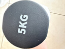Keep彩色浸塑哑铃男士健身家用器械肌肉塑形墨灰色 5kg*2 实拍图