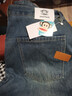 大嘴猴（paul frank）牛仔裤男士秋冬季美式宽松裤子男裤阔腿休闲裤男 怀旧蓝色加绒 36 实拍图