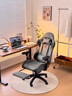 南皇电竞椅游戏椅子电脑椅人体工学椅可躺久坐舒服力学椅宿舍休闲办公 5代按摩款-6D扶手-搁脚-科技布灰-4级气杆-155° 155-180度(含) 可旋转可升降扶手 -尼龙脚 实拍图