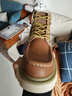 卡特（CAT）卡特马丁靴工装靴子男鞋牛皮户外美式复古机车靴P721411M3EDC36 棕黄 40 实拍图
