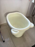 日康（rikang）泡澡桶 婴儿洗澡盆 儿童洗澡桶 浴缸浴桶赠浴凳 米色 X1001-3 实拍图