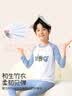 久岁伴【薄暖】儿童保暖内衣男女童秋冬薄款打底棉毛衫裤中大童秋衣秋裤 男童（彩蓝）宇航员 150 实拍图