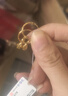周六福5G工艺黄金耳环女相思水滴球足金耳坠计价A099598 一对 约2.71g  实拍图
