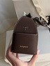 Songmont挂耳系列屋檐包mini设计师款头层牛皮通勤斜挎hobo包 暮棕色 预售7天 实拍图
