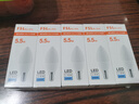 FSL佛山照明LED尖泡水晶灯泡节能灯泡5.5W小口E14白光6500K5只装 实拍图