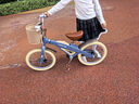 凤凰（Phoenix）儿童自行车2-3-6-8-10岁镁合金童车宝宝碟刹伸缩中大童单车公主款 海军蓝伸缩镁合金米胎双碟刹99装 18寸(适合115-135cm) 实拍图