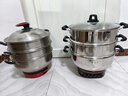 惠当家（Hui Dang Jia）电蒸锅电锅多功能电热锅电炒锅家用电蒸锅一体电煮锅加厚304不锈钢电火锅G08-32双 实拍图