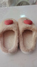 卡通棉拖鞋蘑菇毛绒女冬季保暖情侣居家室内加绒月子鞋男拖鞋包根 卡其 38-39 （适合37-38） 实拍图