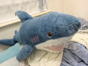 卡通鲨鱼毛绒玩具大号公仔睡觉抱枕玩偶儿童生日礼物男孩布娃娃 兔毛鲨鱼 120厘米 实拍图