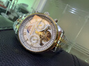 冠琴（GUANQIN）手表男机械表全自动镂空飞轮瑞士品质防水夜光皮带男士双日历手表 名匠-间金白面 实拍图
