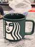 星巴克（Starbucks）墨绿色女神款陶瓷马克杯办公室咖啡杯子320ml男女生圣诞礼物 实拍图