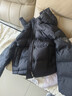 坦博尔羽绒服女短款时尚潮流可脱卸帽百搭保暖外套550388T 黑色 155  实拍图