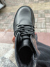 井迈【牛皮】马丁靴男中帮英伦秋冬款增高黑色高帮皮鞋机车工装短靴子 黑色中帮拉链【四季款】 38 码（=运动鞋39） 实拍图