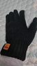 沪尚美馆手套男女冬保暖加绒户外骑车骑行针织毛线手套情侣冬天防寒棉手套 黑色贴标-双层加绒加厚-男款 实拍图