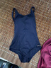 迪卡侬泳衣女连体三角抗氯游泳服显瘦大码泳装泡温泉深蓝4230021 实拍图