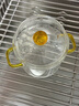 格娜斯玻璃蒸蛋碗宝宝蒸鸡蛋羹双耳隔水炖盅带盖玻璃碗燕窝甜品碗带刻度 实拍图