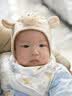 G.duck婴儿帽子秋冬季男女儿童新生儿小月龄婴幼儿宝宝中筒防滑袜子可爱 米色戴帽小熊小耳朵护耳帽+袜子 0-12个月有弹性 实拍图