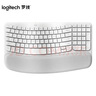 罗技（Logitech）Wave Keys波浪键盘 人体工学键盘 办公键盘 无线键盘 蓝牙键盘 3台设备连接 白色 实拍图