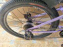 凤凰山地自行车男女变速山地车碟刹青少年儿童自行车学生单车 星际 粉紫【变速+辐条轮】 22寸【适合130-170cm】 实拍图