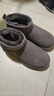 京东京造【Mini厚底】雪地靴女增高时尚斜口短靴加绒羊皮毛一体灰色39 实拍图