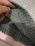 马登工装美式复古渐变条纹毛衣男秋冬美拉德套头圆领混纺男士针织衫 铅灰色 L 实拍图