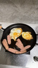 木柄平底煎锅烙饼锅平底锅铸铁煎饼锅鏊子摊煎饼果子锅不粘烤肉锅 31cm单锅无盖 实拍图