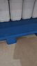 九脚塑料托盘叉车工业货架防潮垫板仓库卡板地台地垫平板塑胶栈 【蓝色80*40*12cm平板六角新料加厚】 实拍图