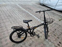 永久折叠自行车山地车成人女式便携双减震小型变速男学生成年大人单车 黑色 22寸 单速 辐条轮 实拍图