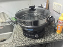 扬子电炒锅多功能一体2025新款插电多功能铁锅家用铸铁炒菜专用电锅多功能锅电煮锅电蒸锅炖蒸煮电热锅 四灯款【无涂层特厚型】 34CM单笼【适合3-5人】 实拍图