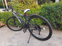EG7山地自行车成人学生变速越野单车双减震赛车26寸青少年男女 辐条【加厚防滑轮-更安全】黑白 26寸21速【适合：160-180CM】 实拍图