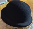 PTAH帽子女秋冬季新款小礼帽贝雷保暖羊毛呢毡礼帽百搭时尚复古盆帽 黑色 晒单实拍图