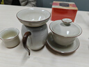 不拙汝窑三才盖碗茶碗茶具一人饮防烫分茶器带茶漏过滤网月禾三件套 实拍图