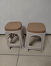 侑家良品 【4个装】家用塑料凳子加厚成人高凳简约简易板凳加固耐磨卡其色 实拍图