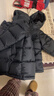 保姆鹅  【风墙】儿童羽绒服宝宝中长款护脸加厚外套保暖童装[NG2664] 炭黑 100 实拍图
