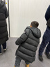 保姆鹅  【风墙】儿童羽绒服宝宝中长款护脸加厚外套保暖童装[NG2664] 炭黑 130 实拍图